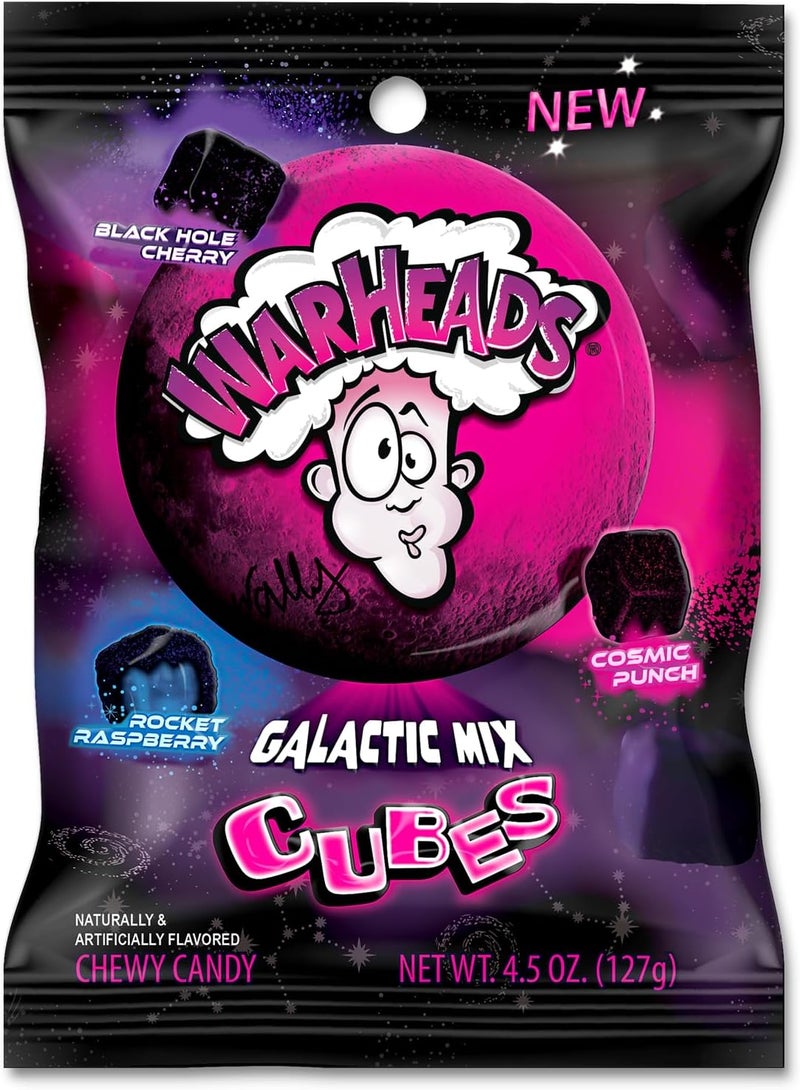 Warheads Galactic Mix Chewy Candy Cubes - Image 1